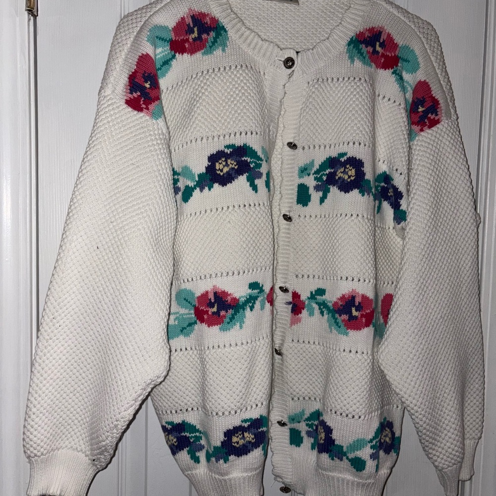 Northern Reflections White Knit Cardigan